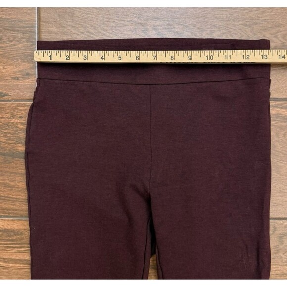 LOFT Leggings in Heathered Maroon Burgundy Ponte Size SMALL Stretch Classic - Picture 3 of 8